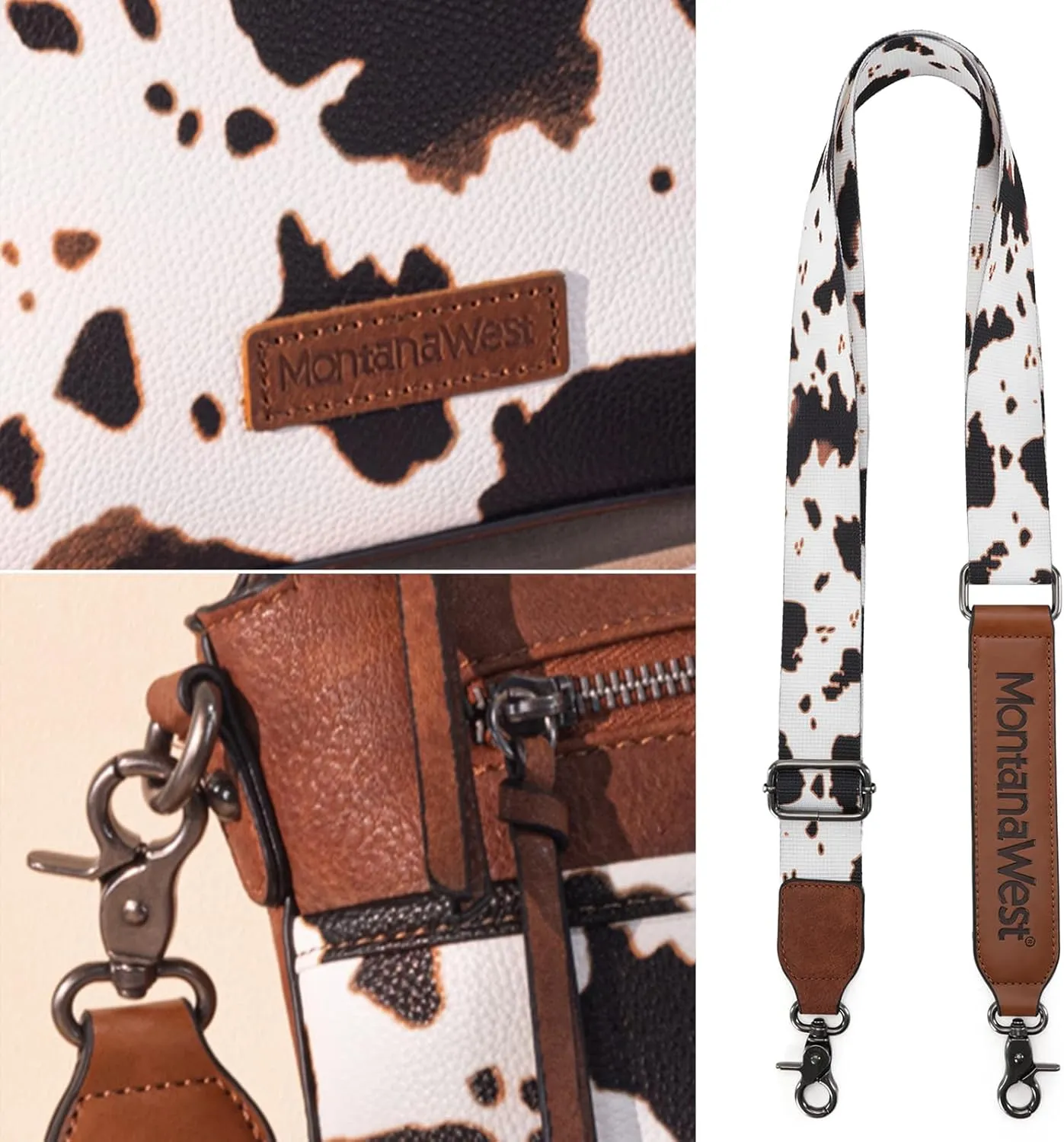 Montana West Crossbody Bag for Women Multi Pocket Cross Body Bag Purses with Guitar Strap