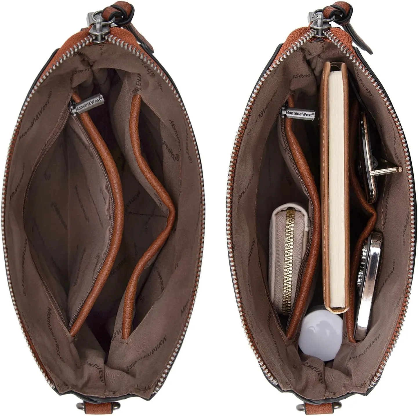 Montana West Crossbody Bag for Women Multi Pocket Cross Body Bag Purses with Guitar Strap