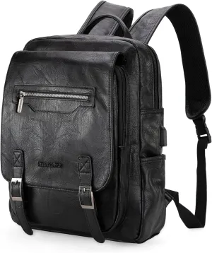 Montana West Laptop Backpack Purse for Women Men Unisex Vintage Backpack Casual Daypack for Travel Work with USB Charging Port