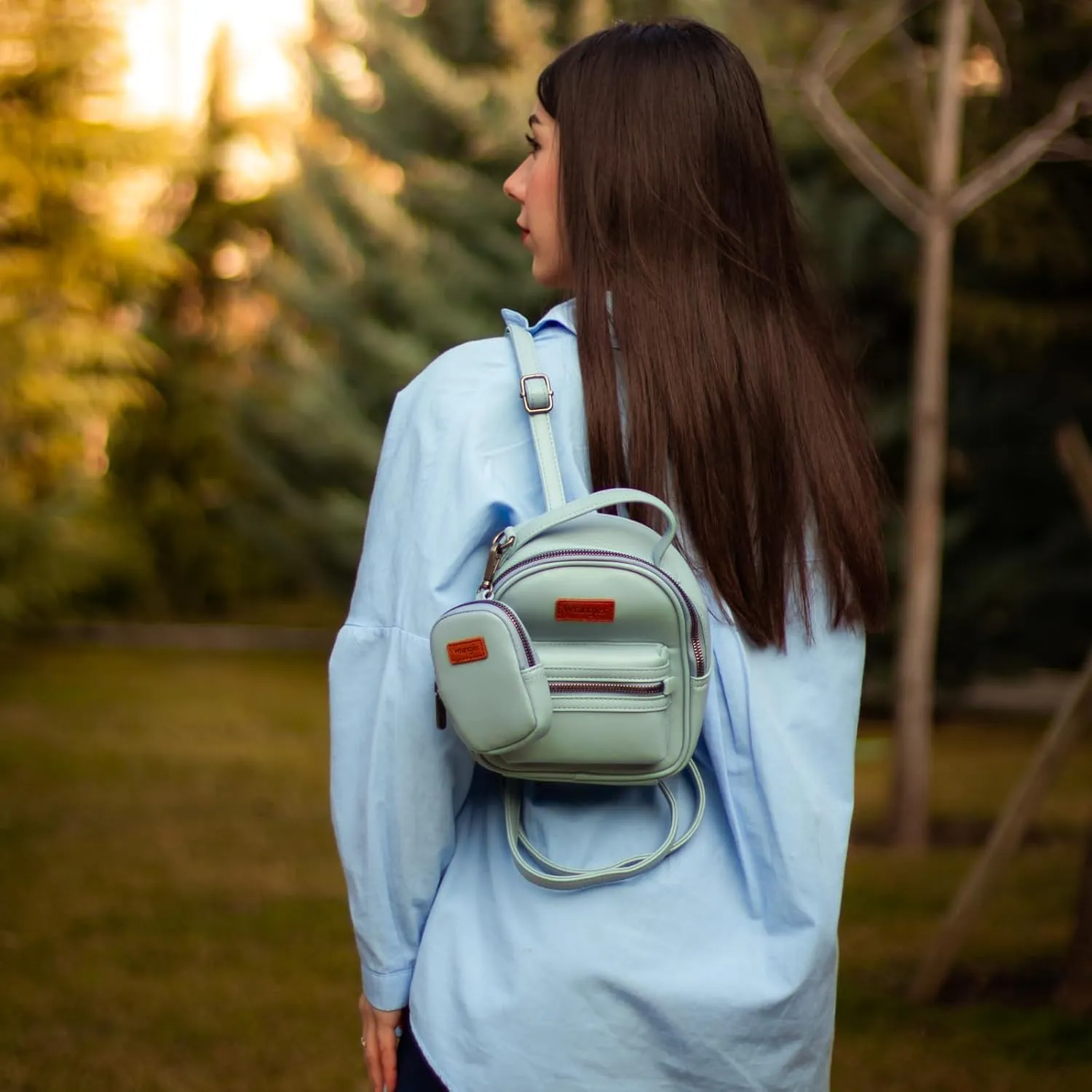 Montana West Wrangler Mini Backpack Purse for Women with a Detachable Coin Pouch
