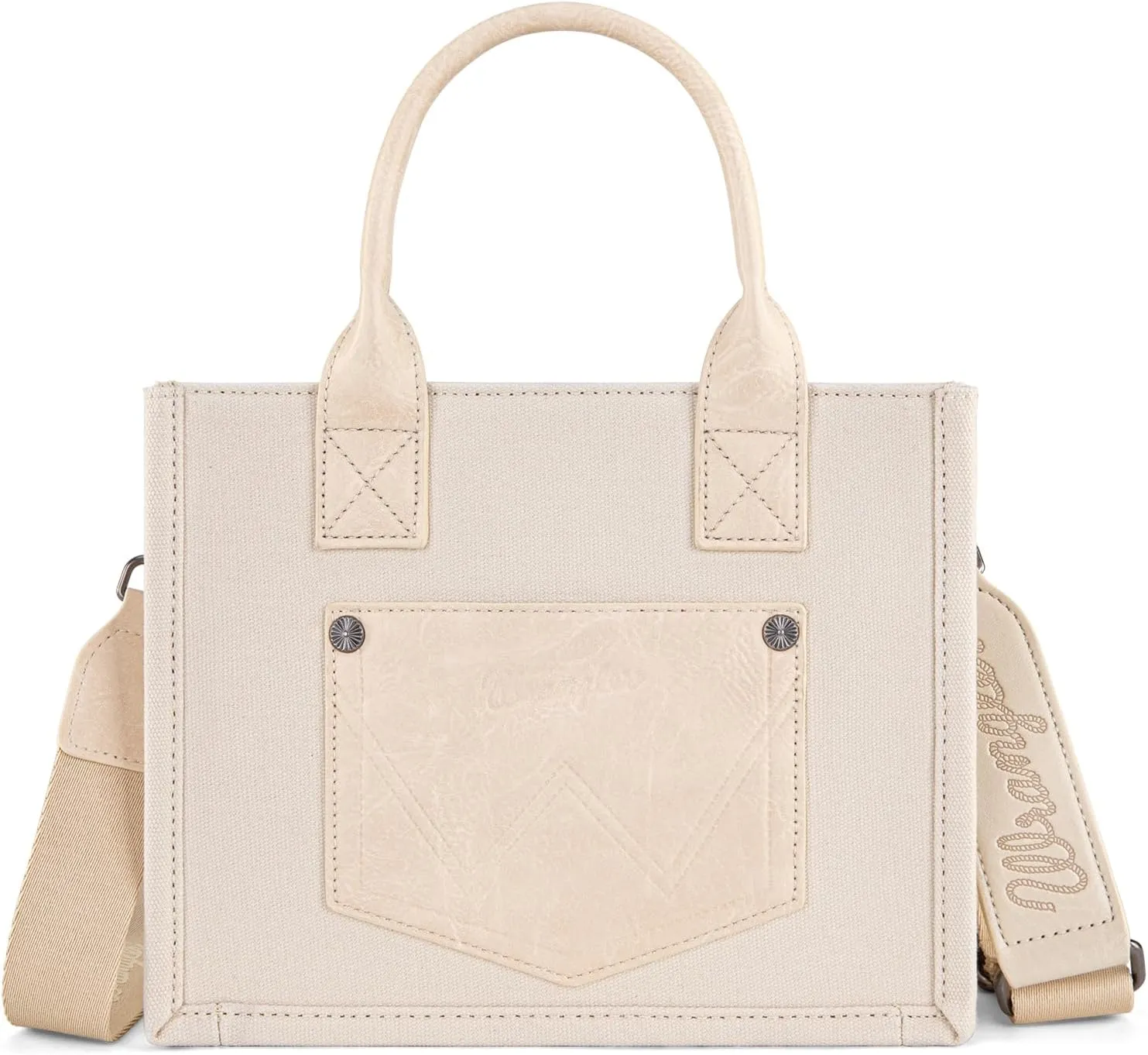 Montana West Wrangler Tote Bag for Women Retro Canvas Top Handle Purses and Handbags