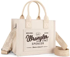 Montana West Wrangler Tote Bag for Women Retro Canvas Top Handle Purses and Handbags