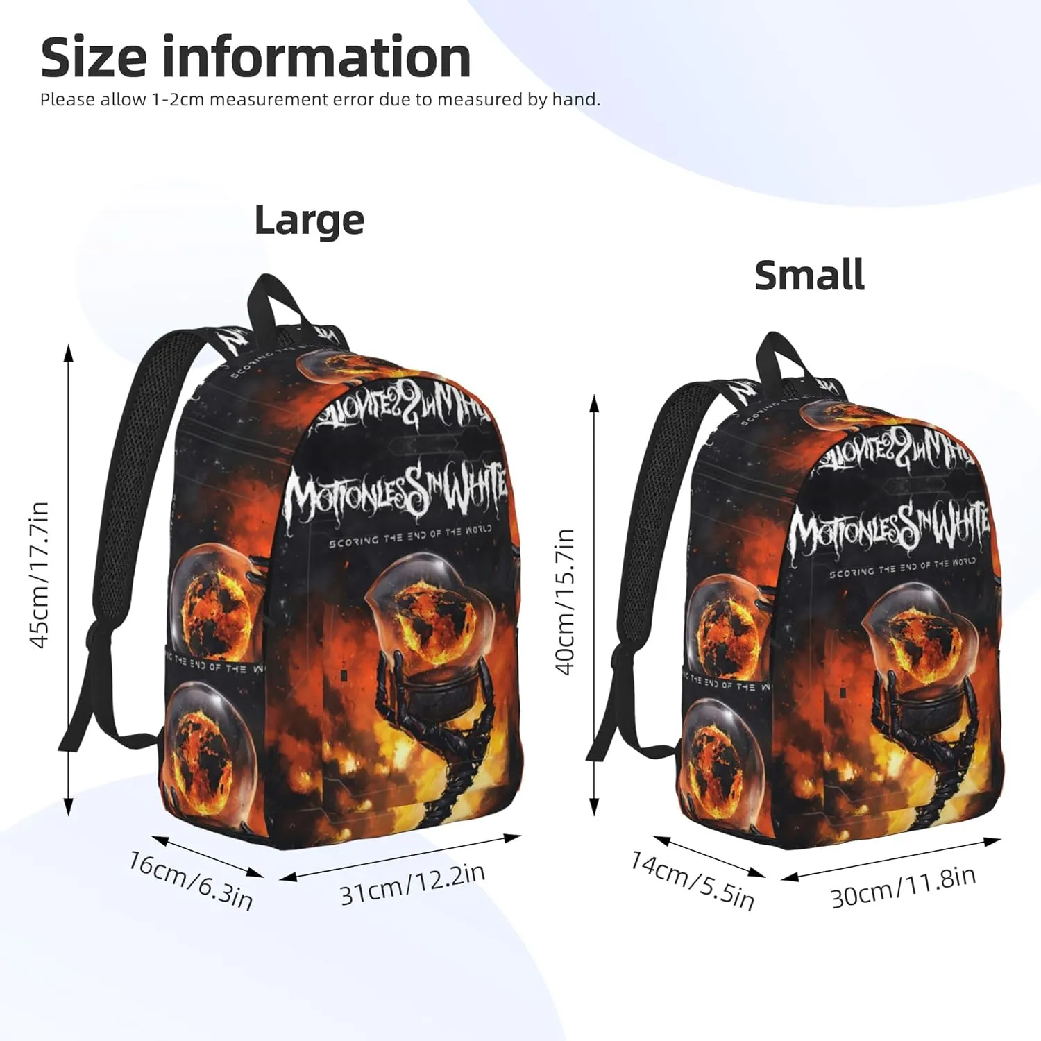 Motionless Rock In White Casual Backpack Large Lightweight Travel Bag Classic Laptop Daypack Men Women Backpack Small