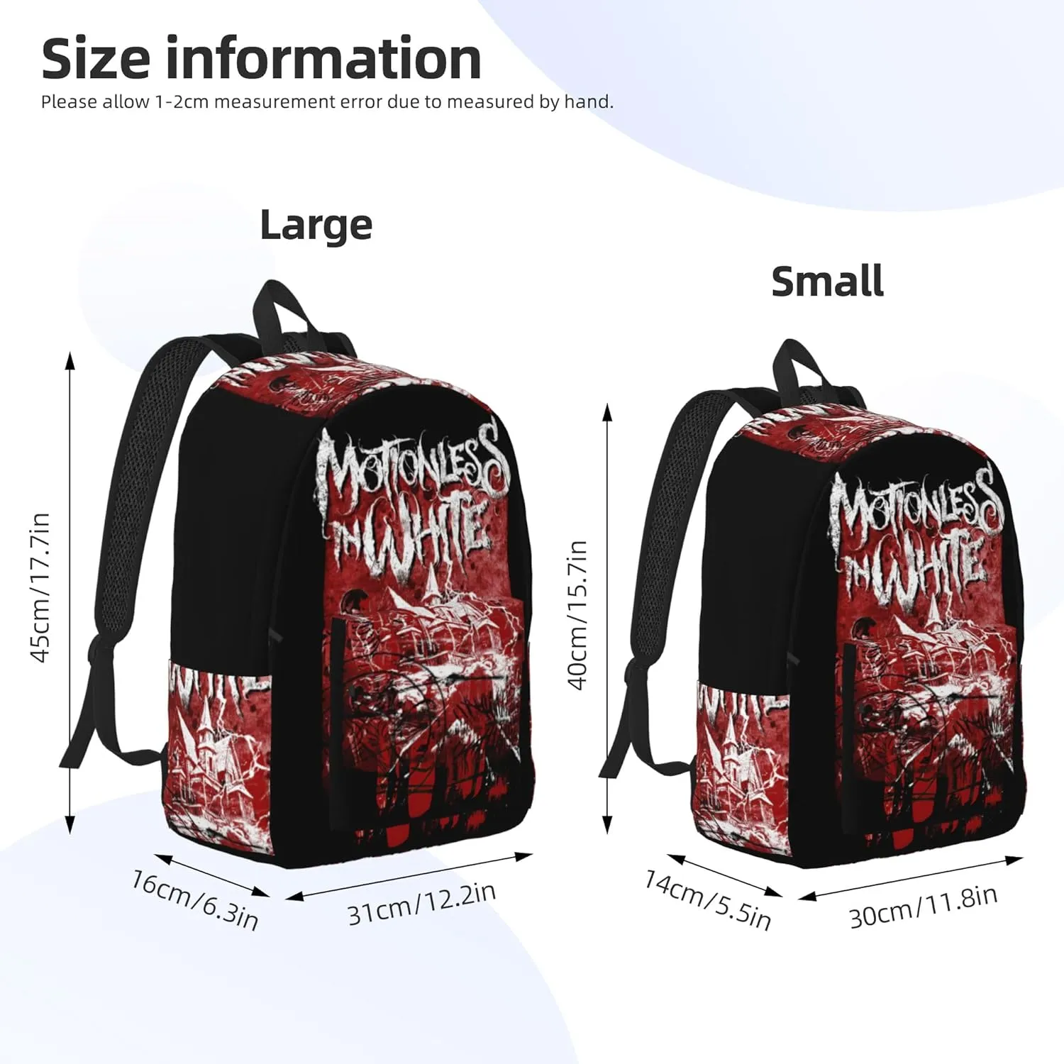 Motionless Rock In White Casual Backpack Large Lightweight Travel Bag Classic Laptop Daypack Men Women Backpack Small