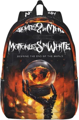 Motionless Rock In White Casual Backpack Large Lightweight Travel Bag Classic Laptop Daypack Men Women Backpack Small