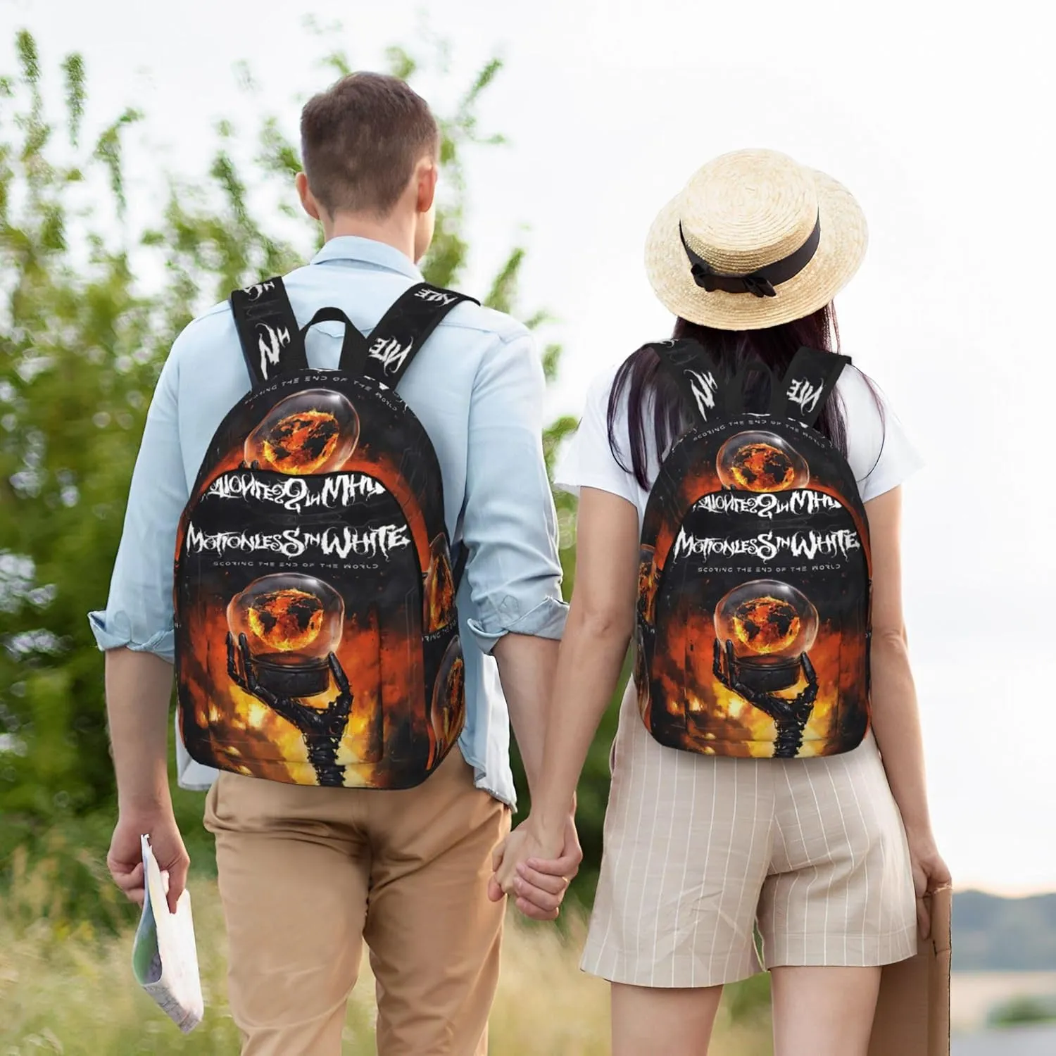 Motionless Rock In White Casual Backpack Large Lightweight Travel Bag Classic Laptop Daypack Men Women Backpack Small