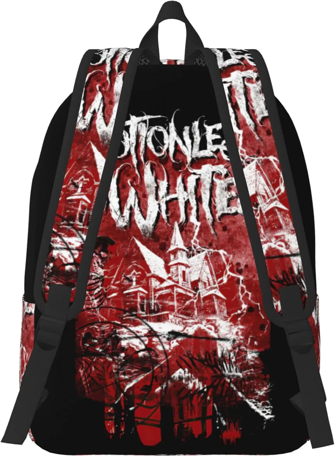 Motionless Rock In White Casual Backpack Large Lightweight Travel Bag Classic Laptop Daypack Men Women Backpack Small