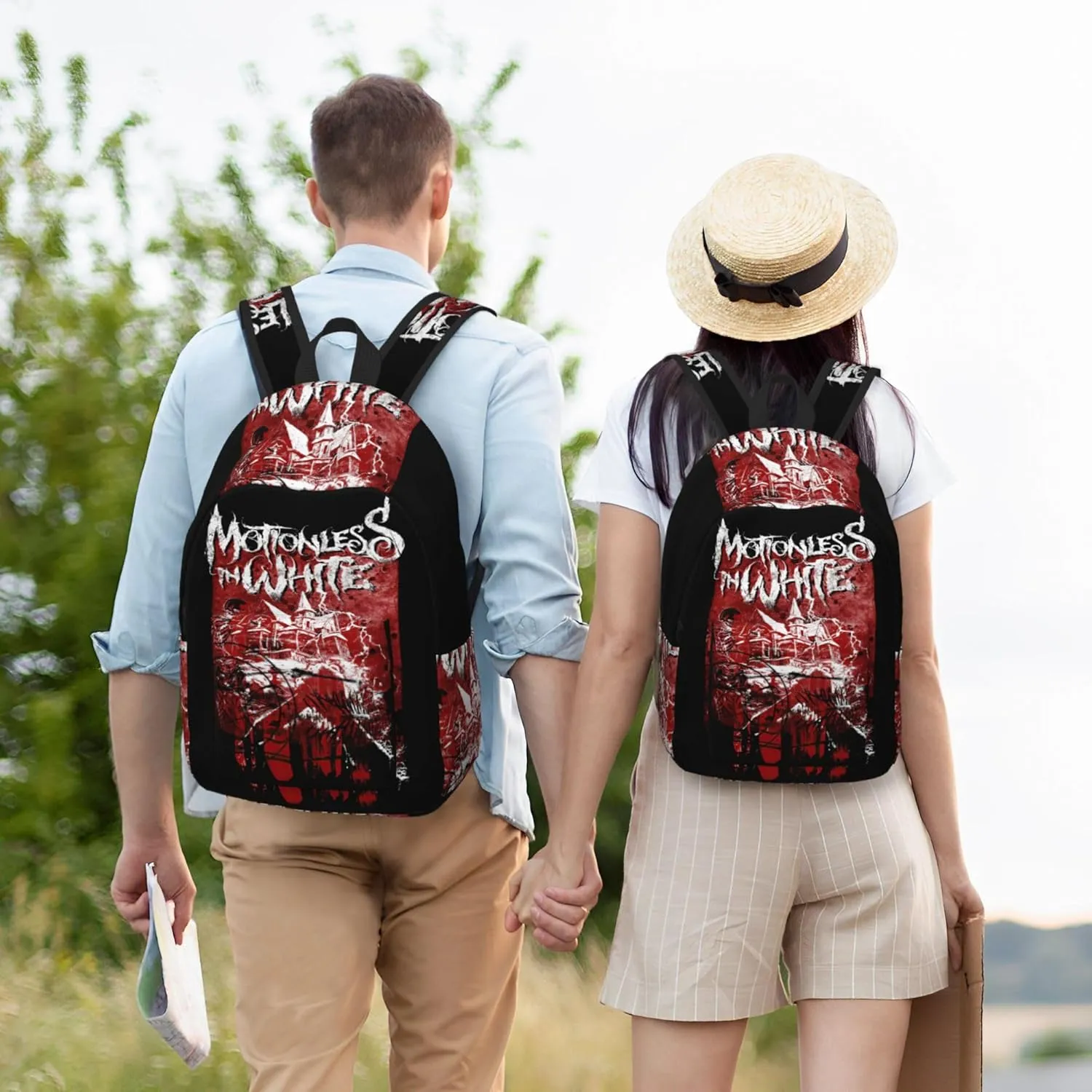 Motionless Rock In White Casual Backpack Large Lightweight Travel Bag Classic Laptop Daypack Men Women Backpack Small