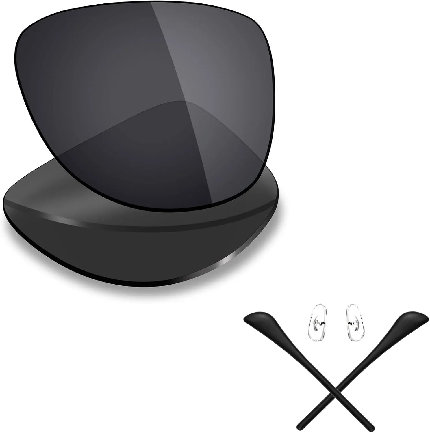 Mryok Polarized Replacement Lenses & Rubber Kits for Ray-Ban Aviator RB3025 55mm - Stealth Black