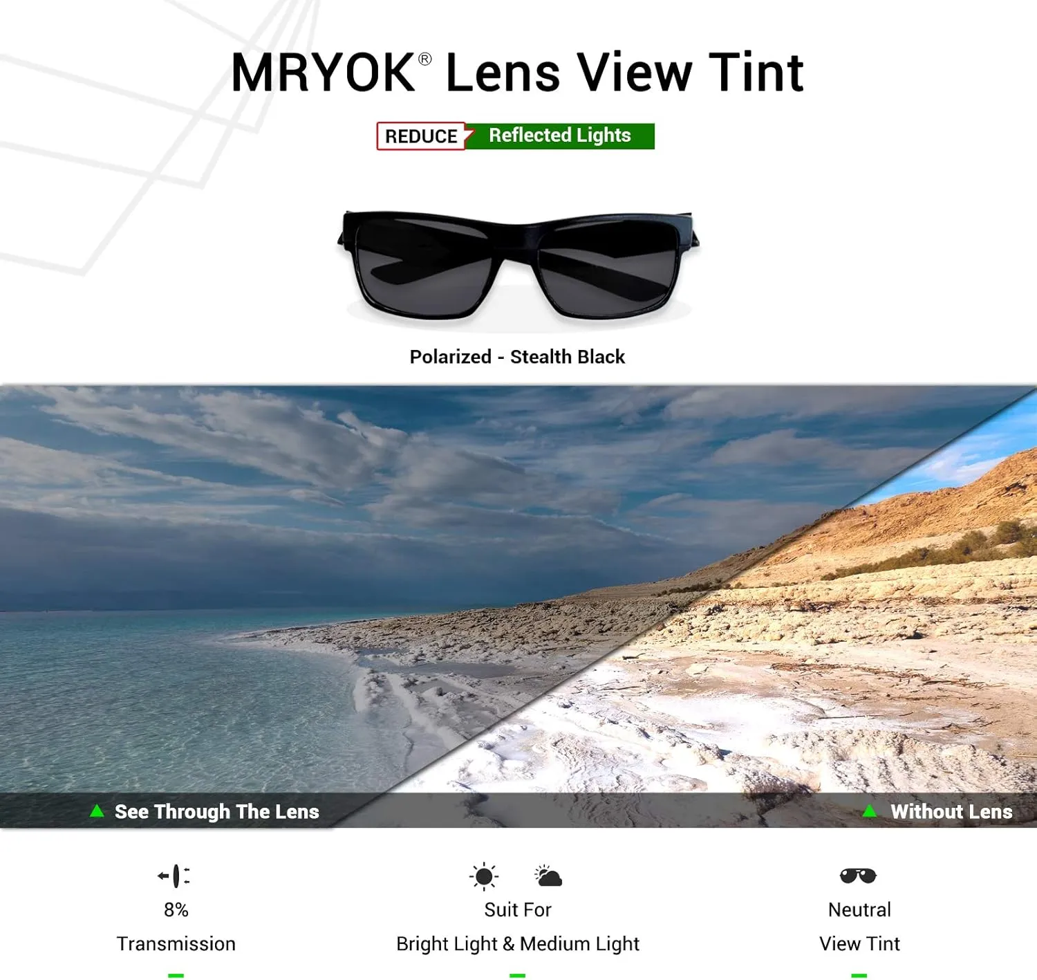 Mryok Replacement Lenses for Arnette Swindle AN4218-57mm - Options