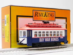 MTH RAILKING WAR Bonds Bump N GO Trolley O Gauge 30-5247