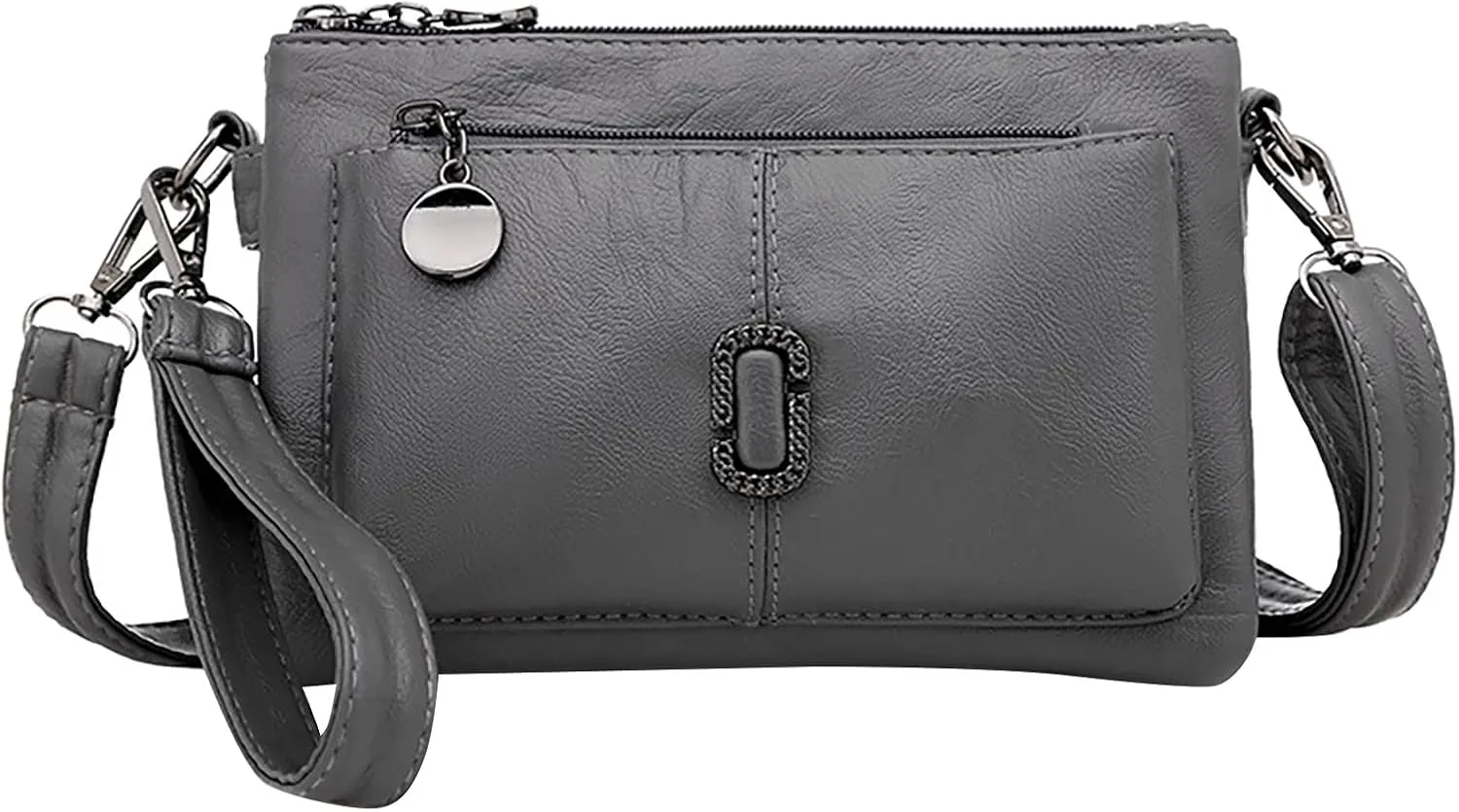Multi Layer Small Bag Women'S Bag All Pu Leather Simple Shoulder Messenger Bag Fashion Mobile Phone Computer