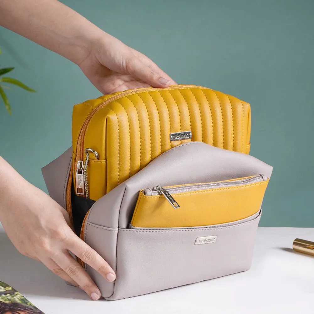 Multipurpose Travel Pouch Set of 3 Yellow
