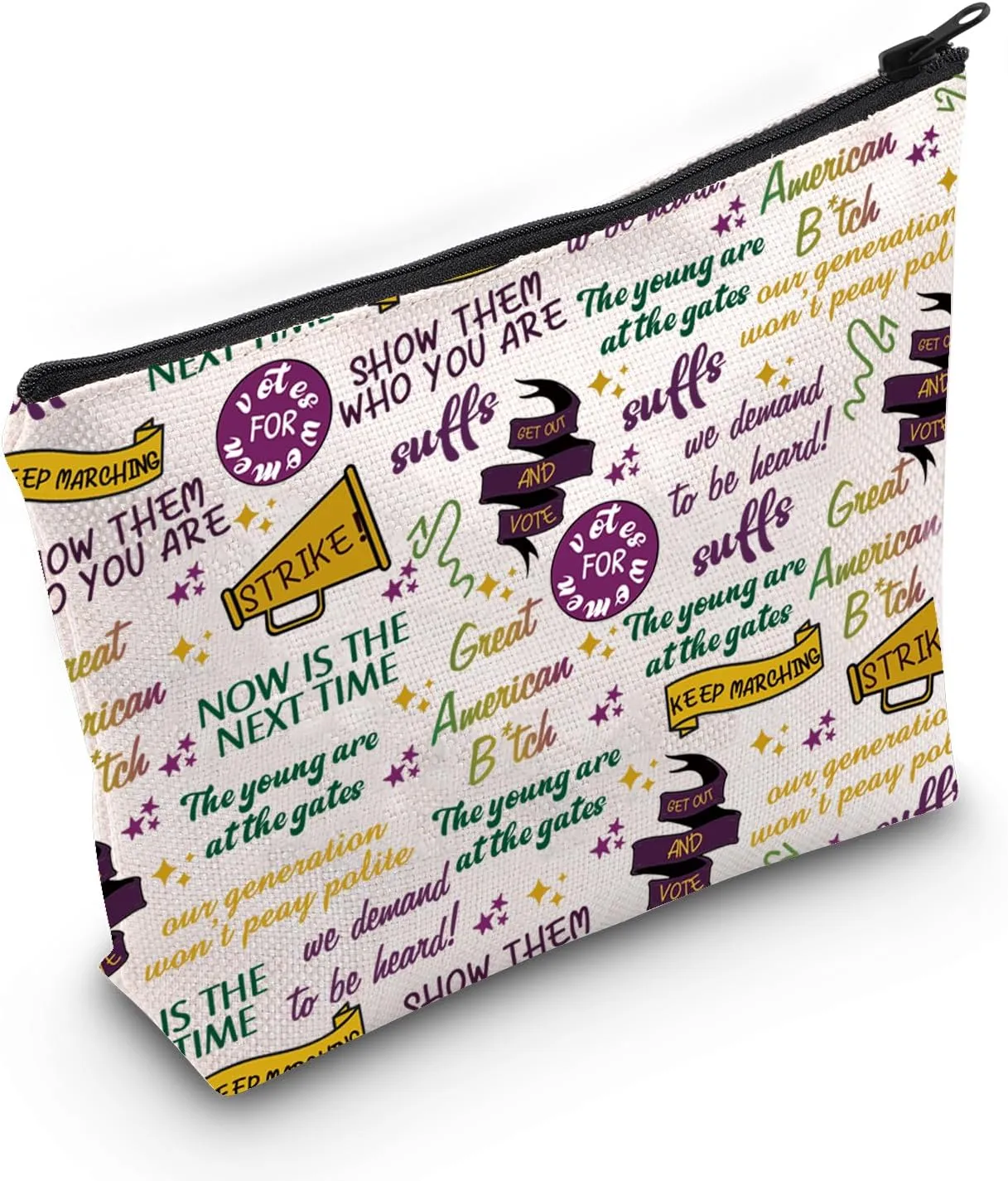 Musical Gift Musical Theater Quotes Makeup Zipper Pouch for Actor Actress Merchandise (Keep Marching)