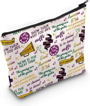 Musical Gift Musical Theater Quotes Makeup Zipper Pouch for Actor Actress Merchandise (Keep Marching)