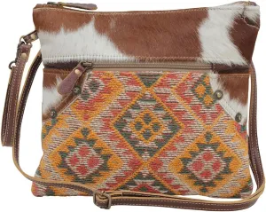 Myra Bag Western Leather Crossbody Bag for Women - Upcycled Canvas Shoulder Bag Offshore