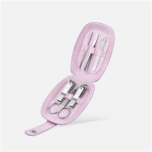 Nail Clippers Set Nail Clippers,Mini Manicure Set Nail Clipper Set 6 in 1 Stainless Steel Pedicure Care Grooming Kit ​with Portable Travel Case Manicure Set (Color : Pink)