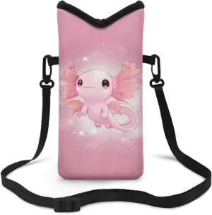Neoprene Phone Bag Adjustable Crossbody Strap Mobile Protection Case Hook and Loop Fastener Phone Bag, 4 X 8 Inch