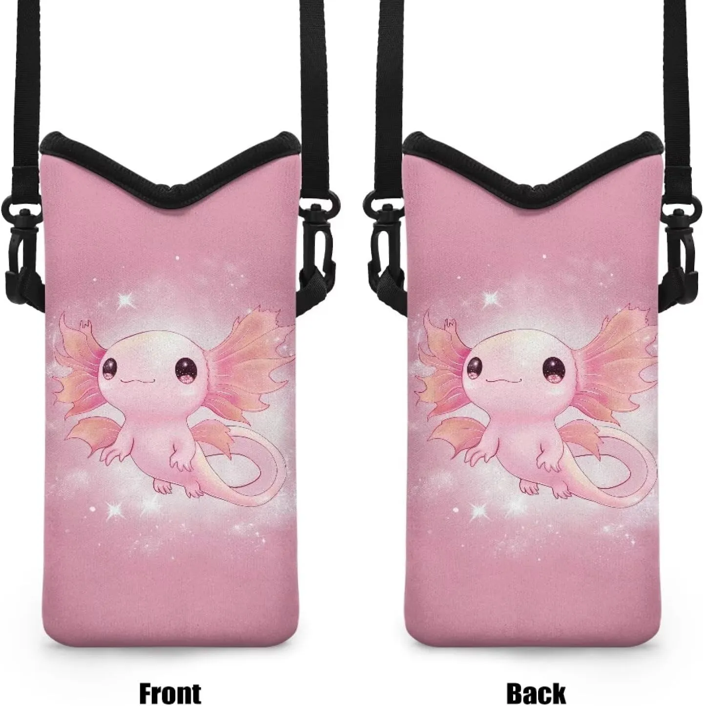 Neoprene Phone Bag Adjustable Crossbody Strap Mobile Protection Case Hook and Loop Fastener Phone Bag, 4 X 8 Inch