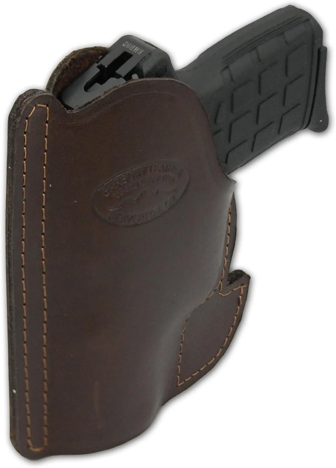 New Barsony Brown Leather Pocket Holster for Small .380 Ultra-Compact 9mm 40 45 Pistols