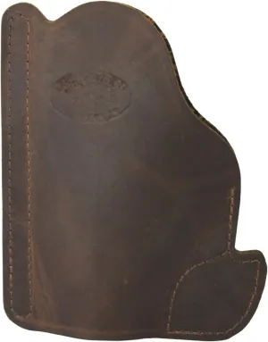 New Barsony Brown Leather Pocket Holster for Small .380 Ultra-Compact 9mm 40 45 Pistols