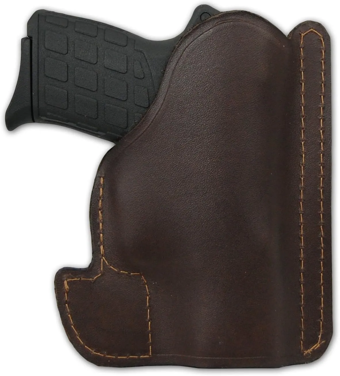 New Barsony Brown Leather Pocket Holster for Small .380 Ultra-Compact 9mm 40 45 Pistols
