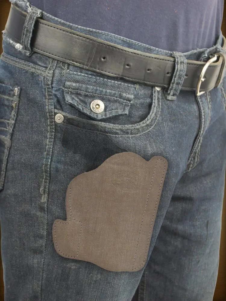 New Barsony Natural Tan Leather Pocket Holster for 2", Snub-Nose .38 .357 Revolvers