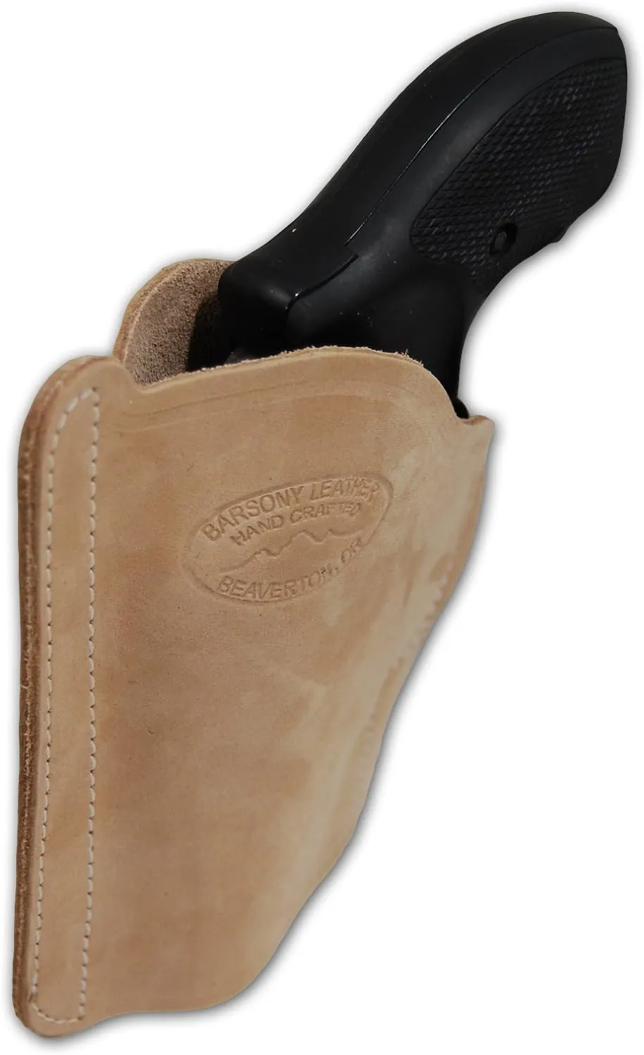 New Barsony Natural Tan Leather Pocket Holster for 2", Snub-Nose .38 .357 Revolvers