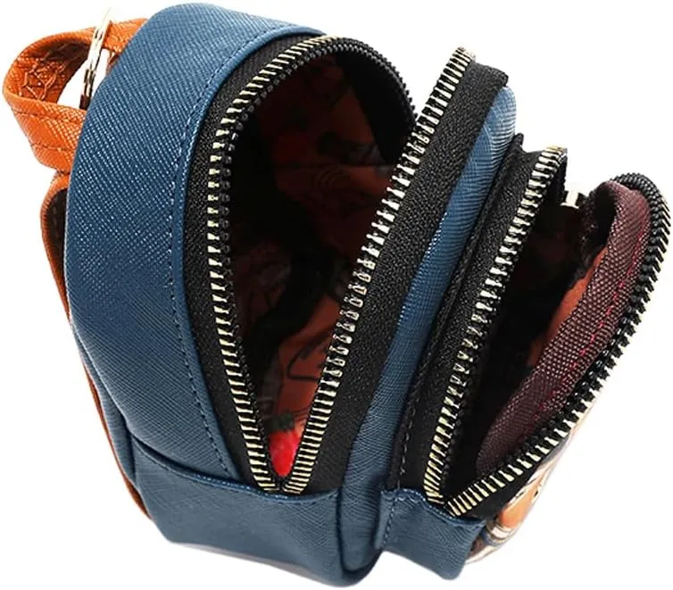 Nicole Lee Mini Backpack Coin Purse Keychain, Vegan Leather (MARTHA TRAVELS ITALY)