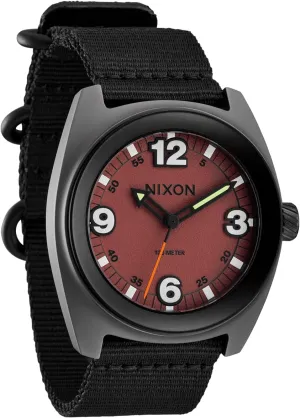 NIXON Clutch 42 A1447-100m Water Resistant Men's Analog Field Watch (42mm Watch Face, 23mm Abrasion Resistant, Quick Drying Nylon Woven Free Swing Band)
