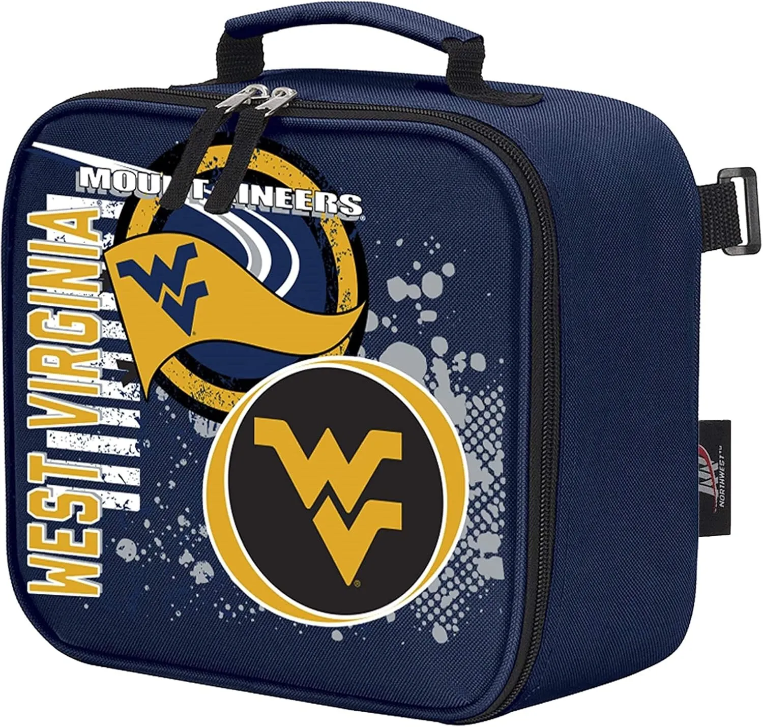 NORTHWEST Licensed NCAA Accelerator Combo includes Backpack and Lunch Bag (West Virginia Mountaineers)