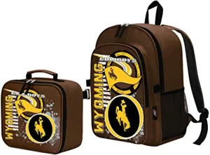 NORTHWEST Licensed NCAA Accelerator Combo includes Backpack and Lunch Bag (Wyoming Cowboys)