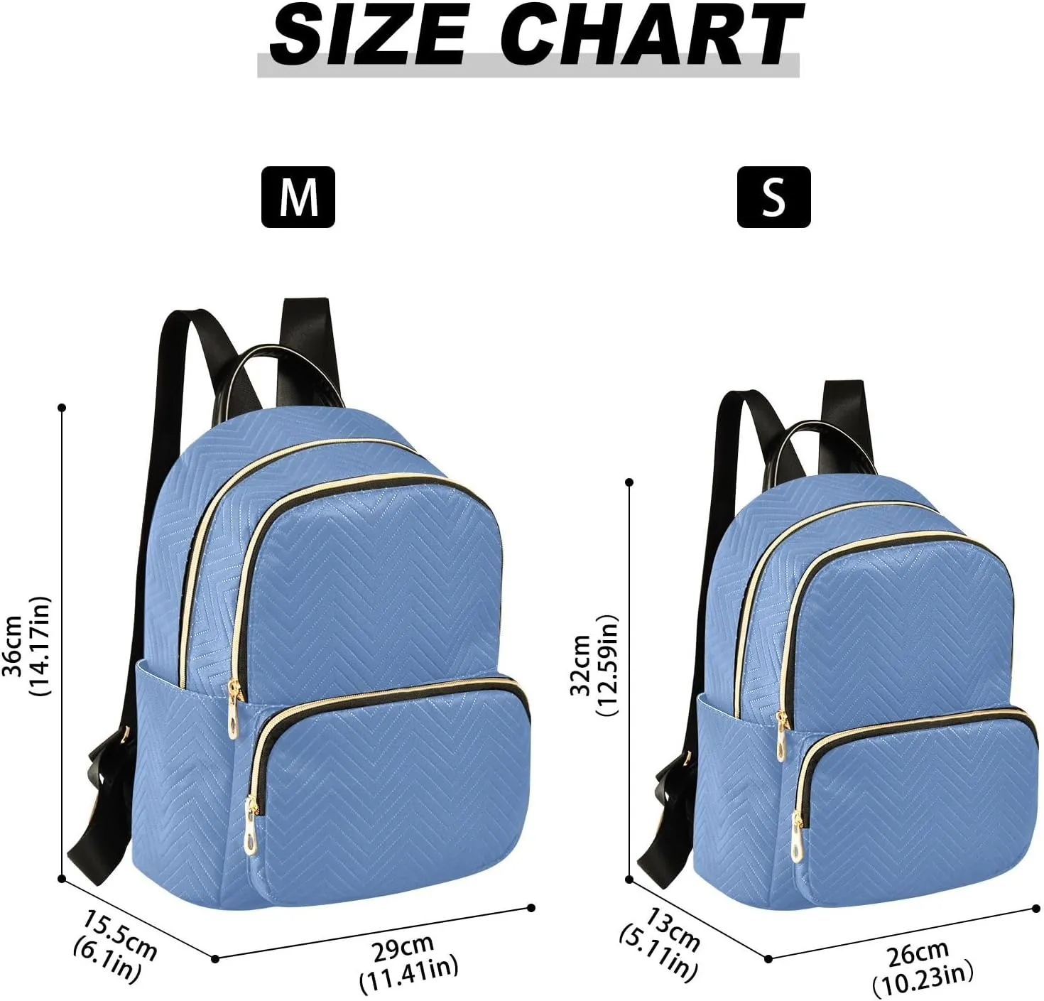 ODAWA Travel Bag for Women Anti Theft Backpack for Women Pale Denim Purse Backpack for Women Lightweight Backpack Women
