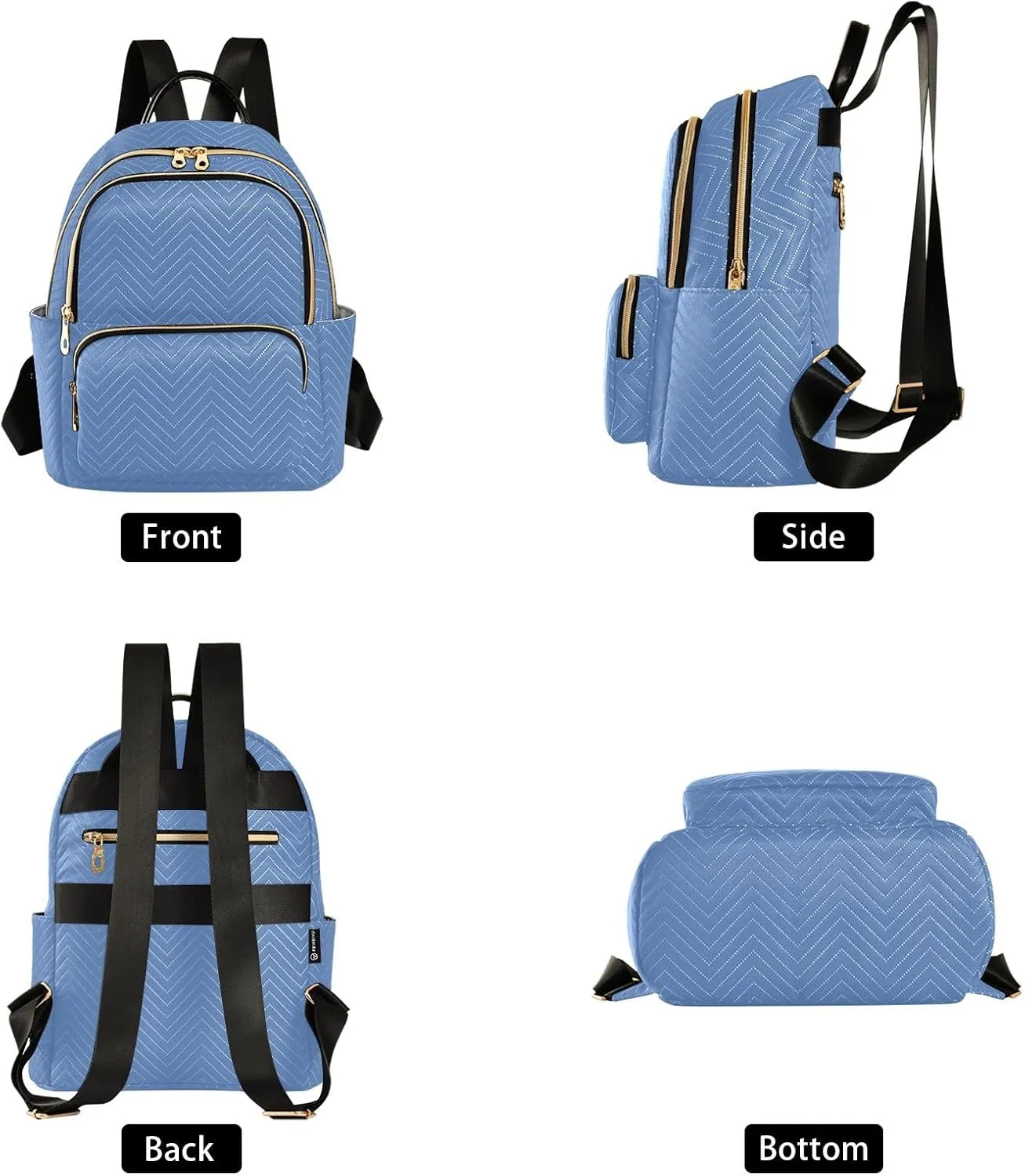 ODAWA Travel Bag for Women Anti Theft Backpack for Women Pale Denim Purse Backpack for Women Lightweight Backpack Women