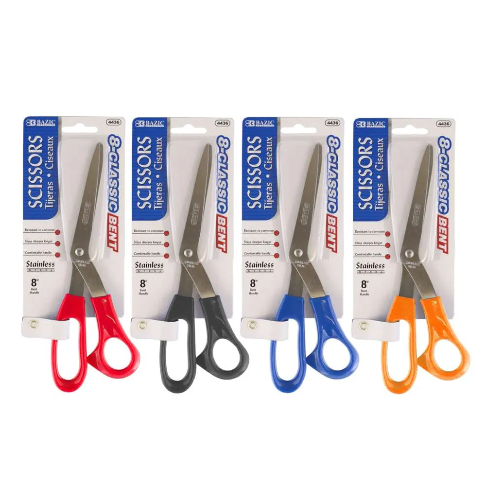 Office Scissors 8" Bent Handle
