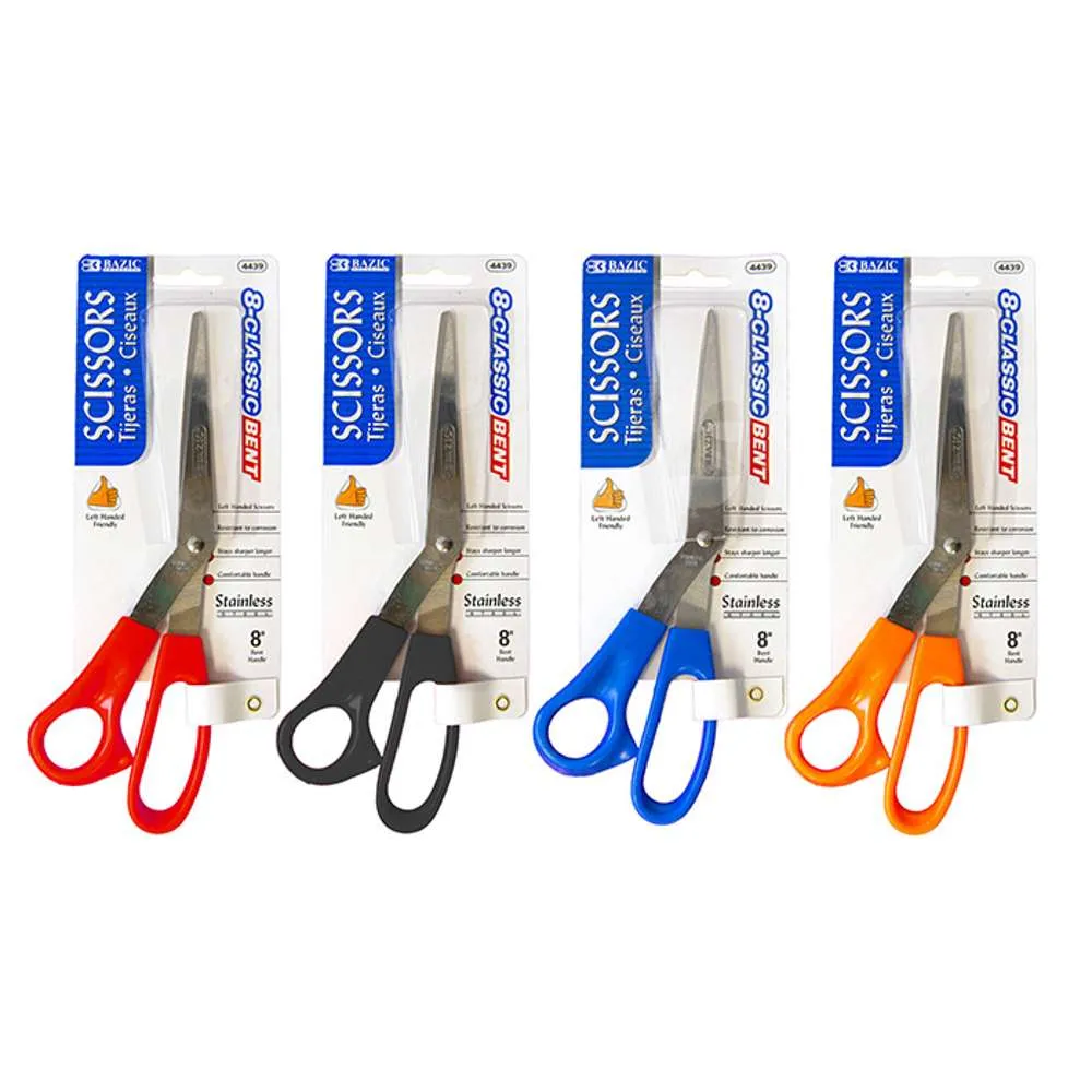 Office Scissors 8" Left Handed Bent