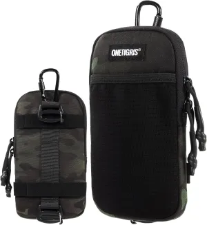OneTigris Cell Phone Holster - Phone Belt Holder Molle Phone Pouch for Belt with Loop, Holds 4.7"-6.5" Phones in Black