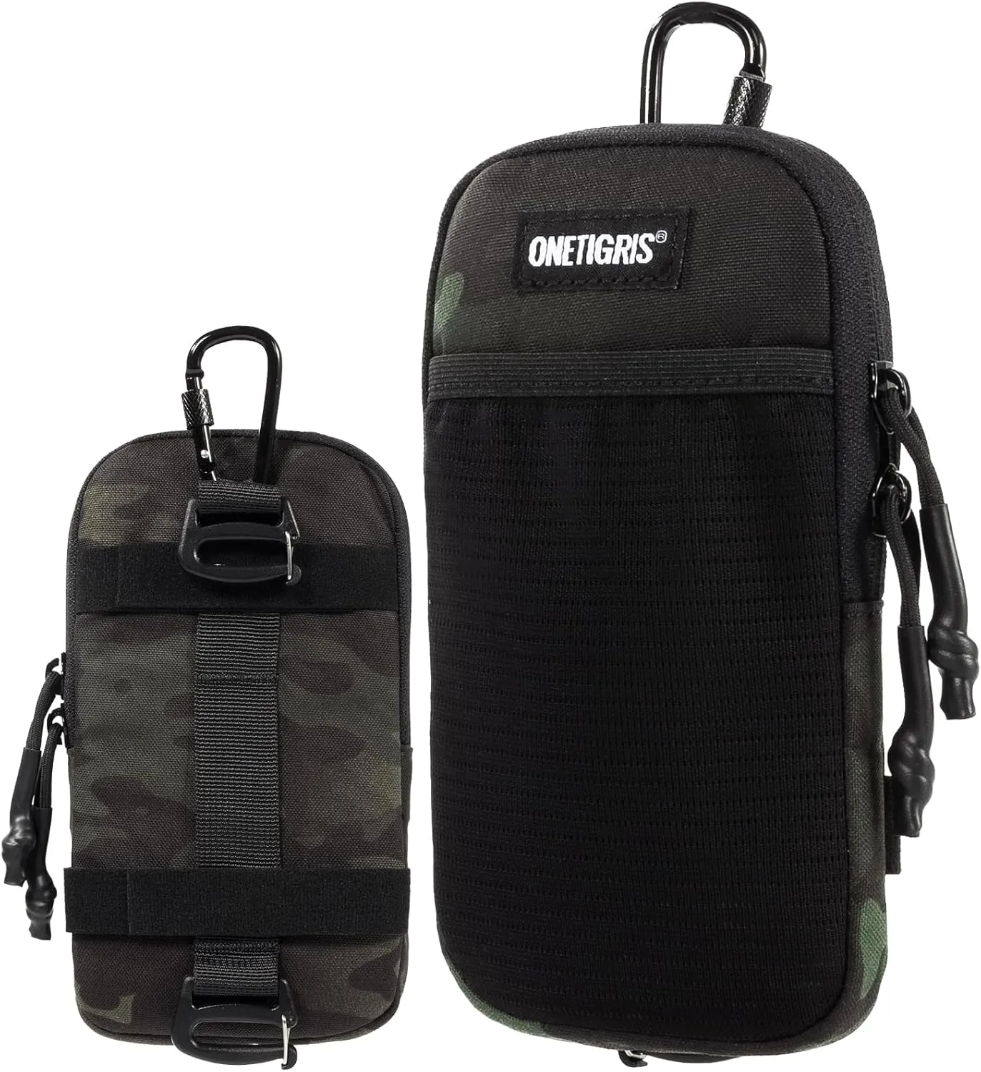OneTigris Cell Phone Holster - Phone Belt Holder Molle Phone Pouch for Belt with Loop, Holds 4.7"-6.5" Phones in Black