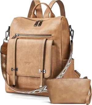 OPAGE Backpack Purse for Women Backpack Purse Travel Backpack Fashion Ladies Shoulder Bags With Wristlets