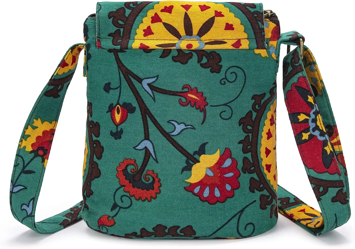 OPQRSTU Women's Retro Small Size Canvas Shoulder Bag Hippie Boho Crossbody Handbag