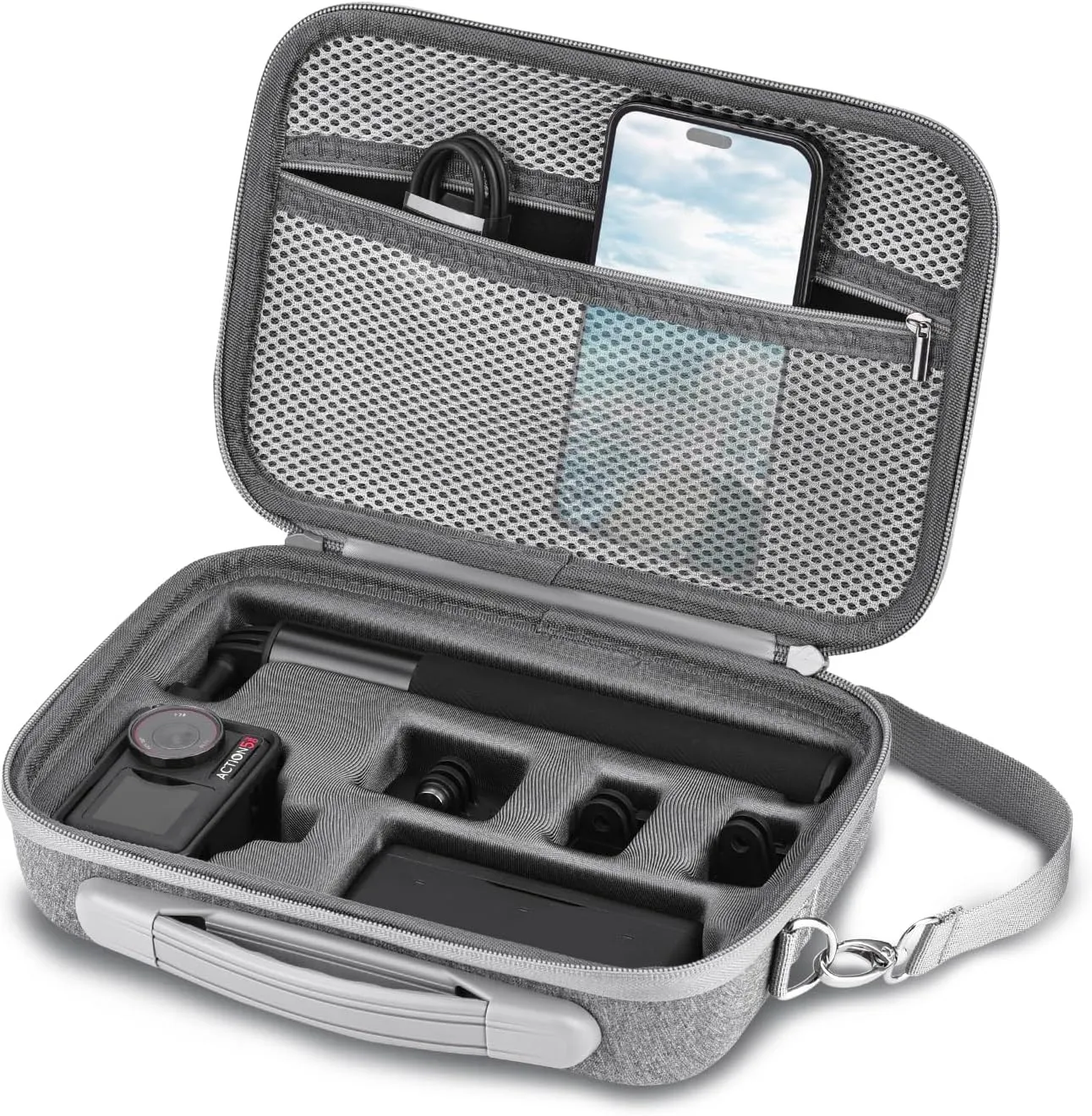 Osmo Action 5 Pro Carrying Case for DJI Osmo Action 5 Pro/Action 4 3, Travel Portable Shoulder Bag Compatible with DJI Osmo Action 5 Pro/Action 4 3 Adventure Combo Accessories