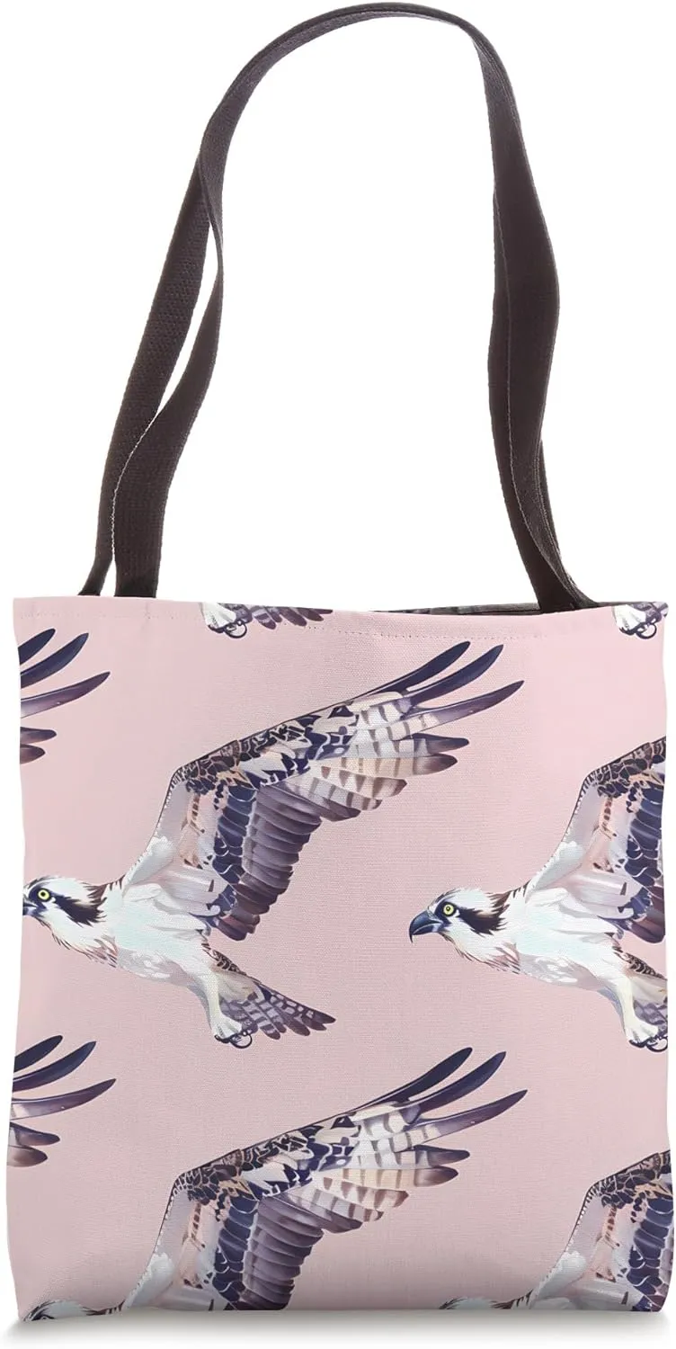 Osprey Pastel Animal Wildlife Pattern Tote Bag