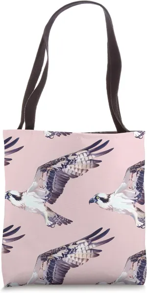 Osprey Pastel Animal Wildlife Pattern Tote Bag