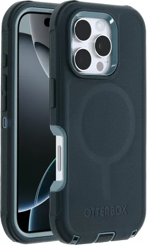 Otterbox Defender MagSafe iPhone 16 Pro Case, Sagebrush - Green, US Military MIL Standard Certified
