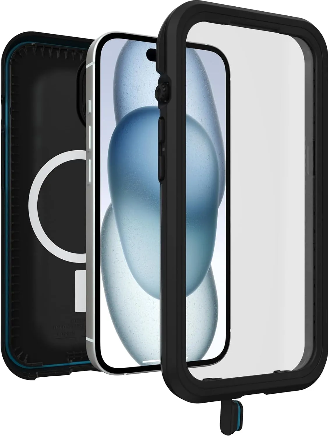 Otterbox iPhone 15 LifeProof FRE Waterproof Dustproof Snowproof Shockproof Case Compatible with MagSafe Black