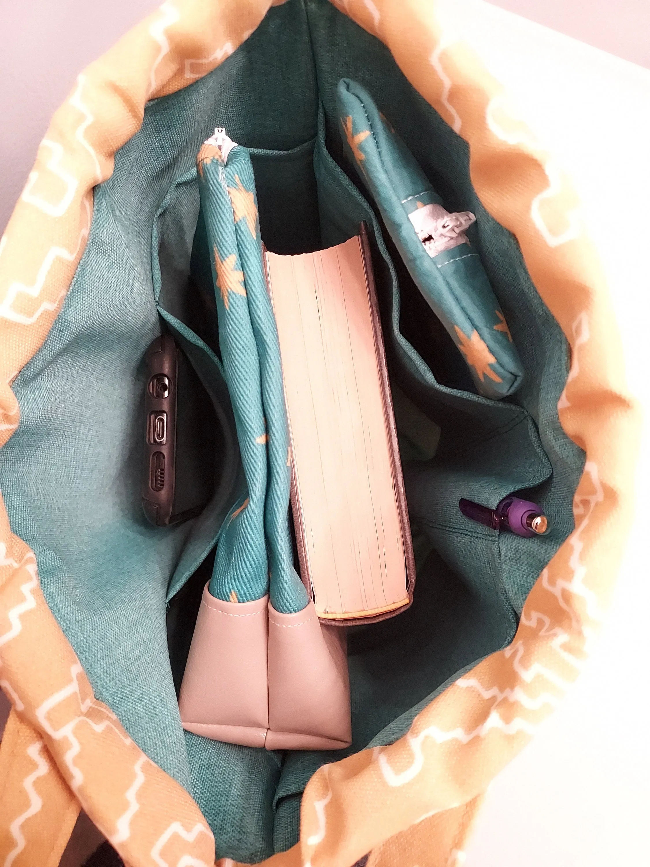 Our Lady of Guadalupe St. Juan Diego Drawstring Project Bag