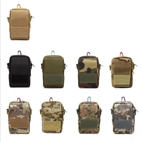 Outdoor Multi-functional Tactical Waterproof Nylon Crossbody Bag Waist Pack Black