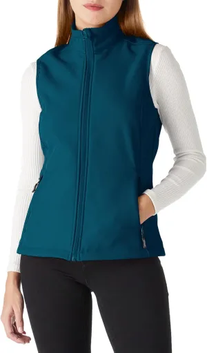 Outdoor Ventures Women's Lightweight Softshell Vest Windproof Fleece Lined Zip Up Sleeveless Jacket for Running Hiking Golf