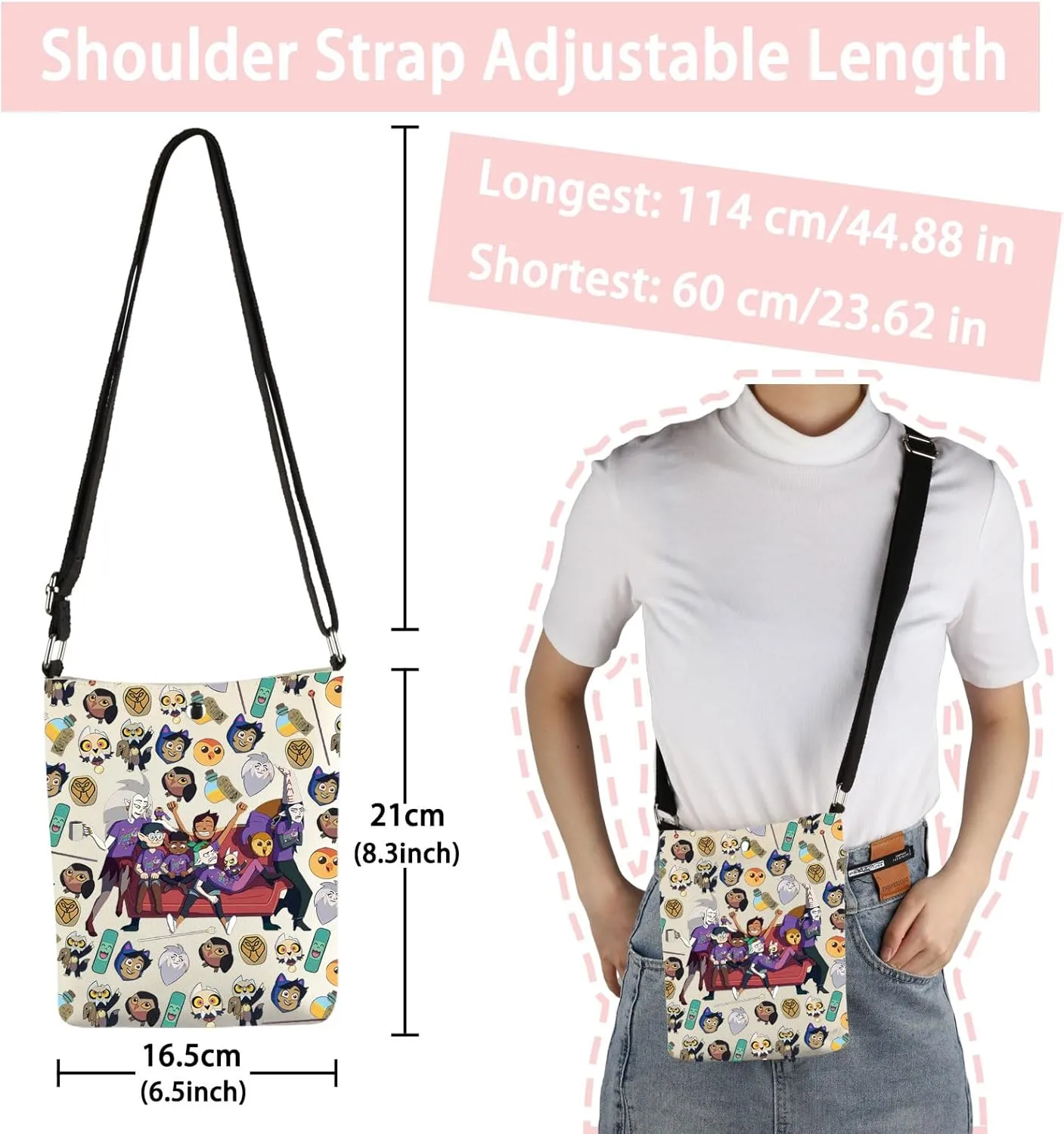 Owl House Inspired Crossbody Bag Hooty Theme Gift Animation Merch Gift