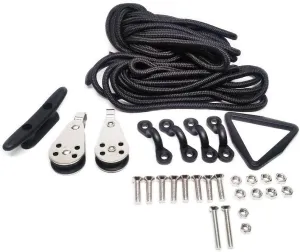 Pactrade Marine Kayak Canoe Boat Anchor Trolley Kit with Rope